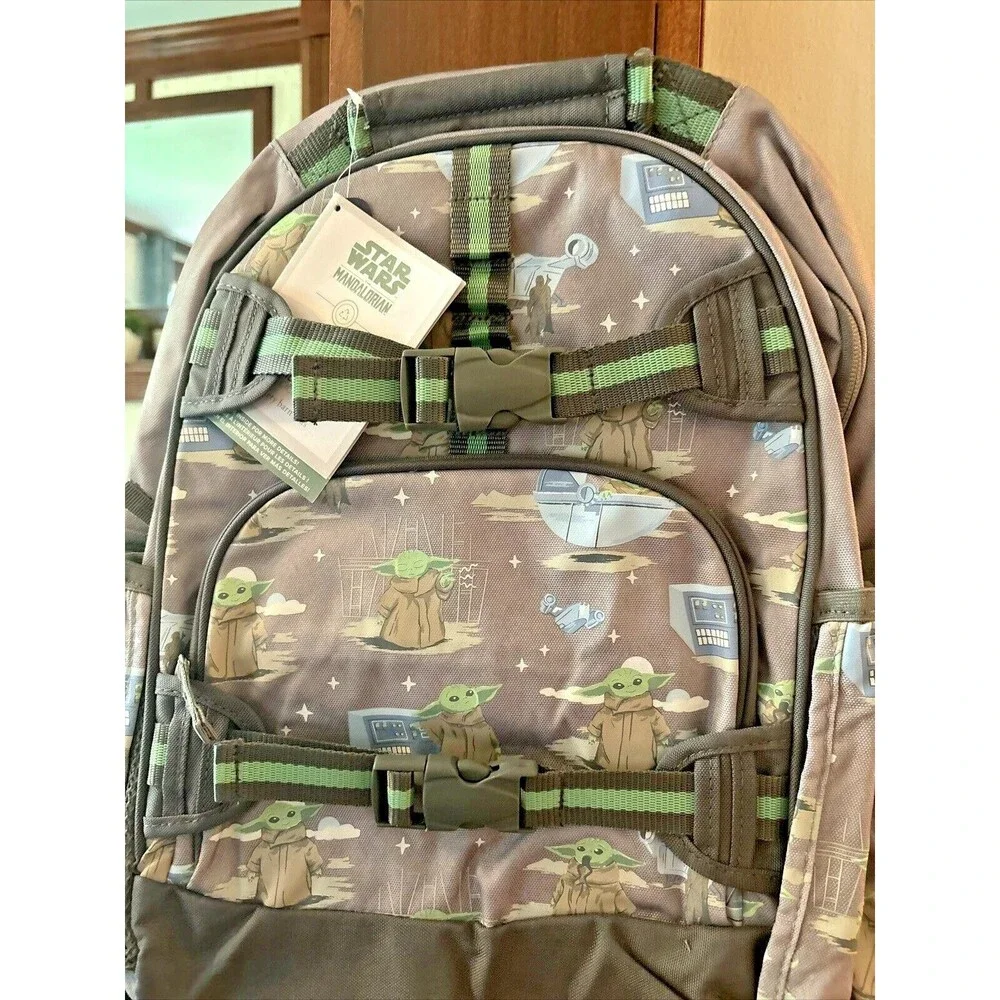 Pottery barn School Kid STAR WARS BACKPACK Mandalorian Solo+Lunch bag 🚀 -